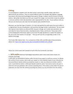APA style - The Citadel