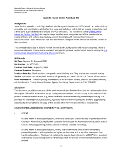 Juvenile Justice Center Furniture bid excerpt