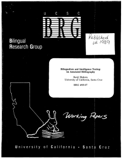 BILINGUALISM AND INTELLIGENCE TESTING
