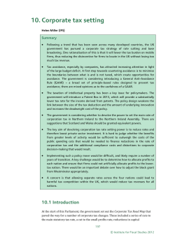 10. Corporate tax setting - Institute for Fiscal Studies