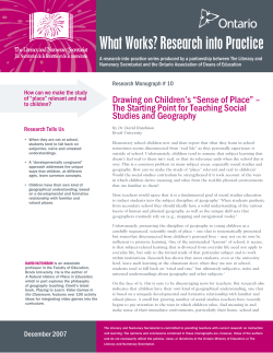 Drawing on Children`s Sense of Place - The