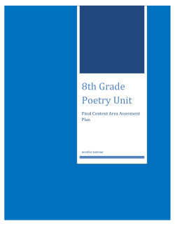8th Grade Poetry Unit