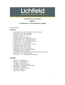 Meeting 4 6th October 2014 - Lichfield District Council