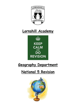 Lornshill Academy Geography Department National 5 Revision