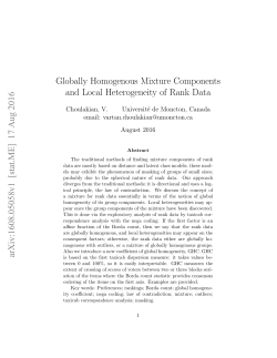 Globally Homogenous Mixture Components and