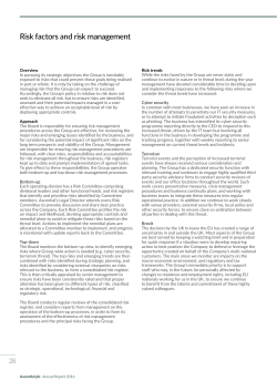 Risk factors and risk management