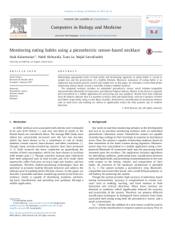 Monitoring eating habits using a piezoelectric sensor