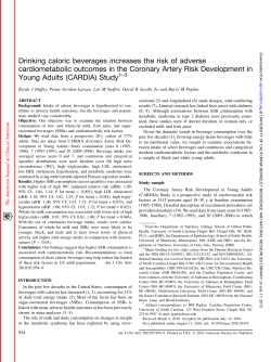 Drinking caloric beverages increases the risk of adverse