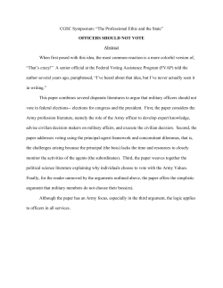 Toner, Abstract, Officers Should Not Vote