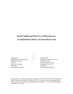 Social Capital and Street-Level Bureaucracy