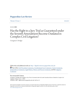 Has the Right to a Jury Trial as Guaranteed under the Seventh