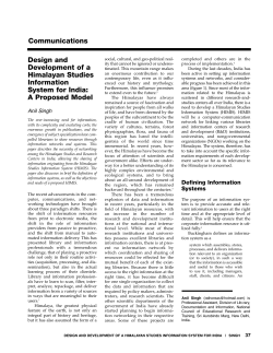 Design and Development of a Himalayan Studies Information