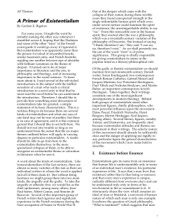 A Primer of Existentialism by Gordon E. Bigelow