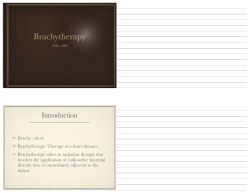 Brachytherapy