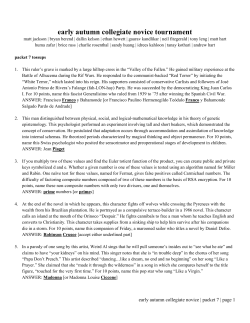 Early Autumn Collegiate Novice - Packet 7