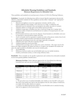Affordable Housing Guidelines and Standards