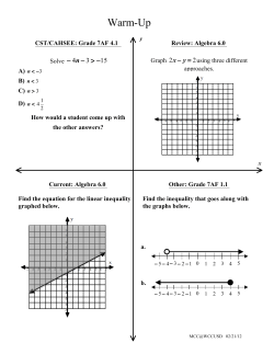 Solving Systems of Inequalities