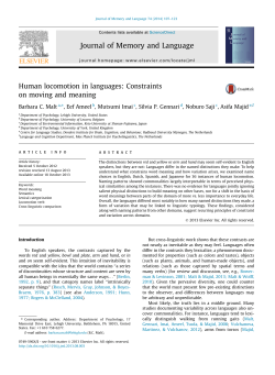 Human locomotion in languages: Constraints on moving and meaning
