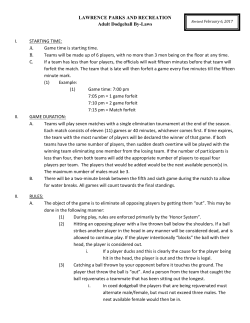 Adult Dodgeball Bylaws