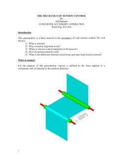 The Mechanics of Tension Control