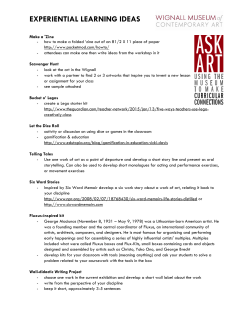 EXPERIENTIAL LEARNING IDEAS