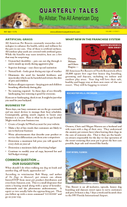 QUARTERLY TALES - All American Pet Resorts of North Brunswick
