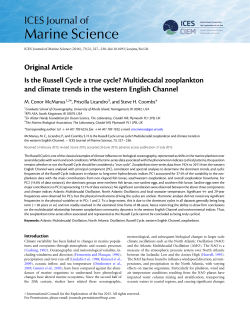 Is the Russell Cycle a true cycle? Multidecadal zooplankton and