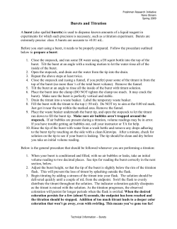 Burets and Titration