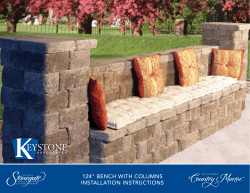 Bench-124" - Country Manor 3-pc - Keystone Retaining Wall Systems