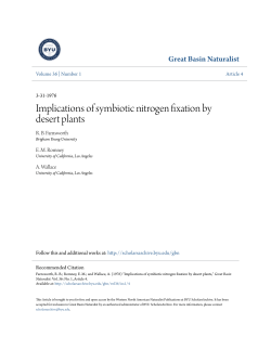 Implications of symbiotic nitrogen fixation by desert plants