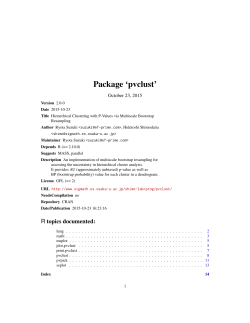 Package `pvclust`