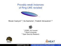 Provably weak instances of Ring-LWE revisited 0.2cm [height=1.5