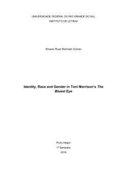Identity, Race and Gender in Toni Morrison`s The Bluest