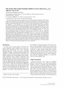 The Ternary Rare Earth Chromium Nitrides Ce2CrN3 and LnsCr