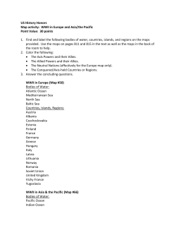 US History Honors Map activity: WWII in Europe and Asia/the Pacific