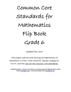 Common Core Standards for Mathematics Flip Book Grade 6