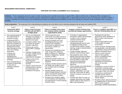 Management behavioural competency