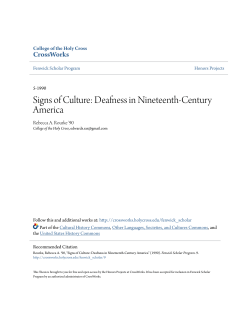 Signs of Culture: Deafness in Nineteenth-Century