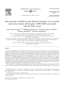 Inter-annual variability in the thermal structure of an oceanic time