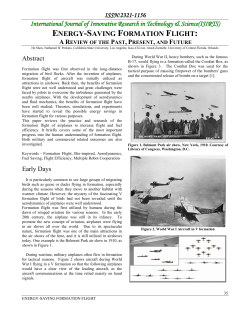 energy-saving formation flight - International Journal of Innovative