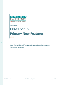 EXACT Primary New Features