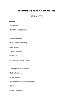 The British Colonies in North America (1500 - 1783)