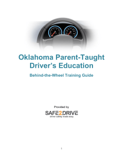 Oklahoma Parent-Taught Driver`s Education
