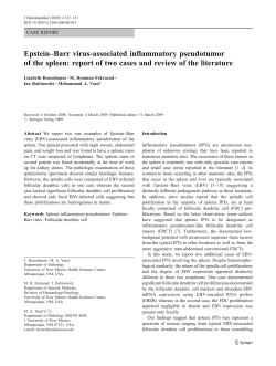 Epstein&ndash;Barr virus-associated inflammatory pseudotumor of the