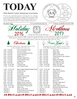 December - Palm Beach County Intergroup of Alcoholics Anonymous