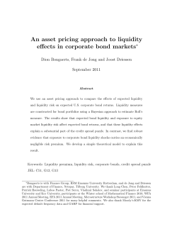 An asset pricing approach to liquidity effects in corporate bond markets
