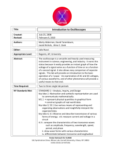 Introduction to Oscilloscopes - Xraise Cornell