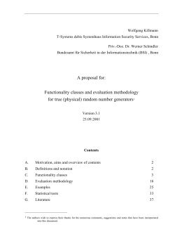 Functionality classes and evaluation methodology for true