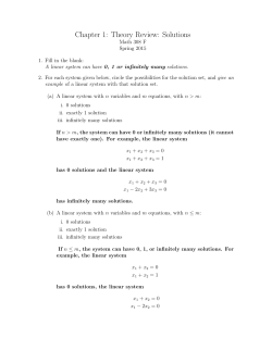 Chapter 1: Theory Review: Solutions