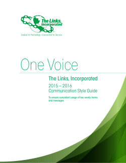 Communication Style Guide - The Links (Central Area)